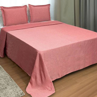 Colcha Cobre Leito Kit 03 Pçs Manta Bouti Casal Queen Piquet