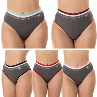 BLACKPROMO 10 Calcinha Cintura Alta PREMIUM Reforçada Tangão Conforto Cintura Alta Tatiane