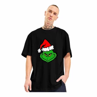 Camisa Oversized Grinch Rosto Natal