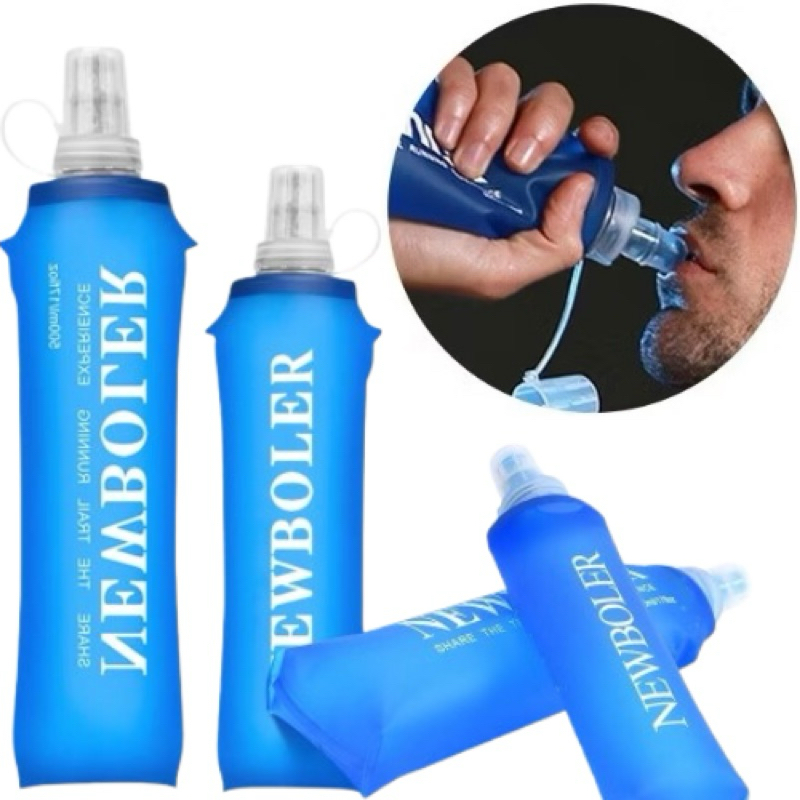 Garrafa de Água dobrável Silicone Corrida 250ml ou 500ml