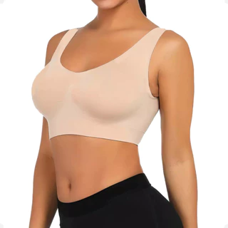 Sutiã Top Alta Sustentação Sem Costura Bojo Removível Soutien Basico Não Marca em Oferta na Shopee