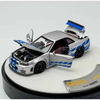 PGM 1:64 Nissan Skyline GT-R Nismo Z-tune 2 Fast 2 Furious Diecast Luxury w/ Engine
