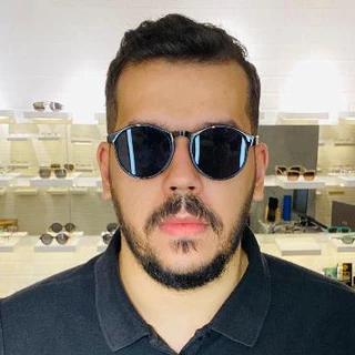 Óculos Masculino de Sol Moderno Haste Fake Bambu Redondo