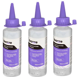 3 Cola Do Artesão Silicone Líquida 100ml Secagem Rápida Cola Para Tecido Pano Eva Madeira