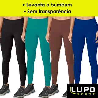 Calça Legging Lupo Original Max Sport Feminina Sem Costura Fitness Academia Cintura Cós Alto Grossa Sem Transparência