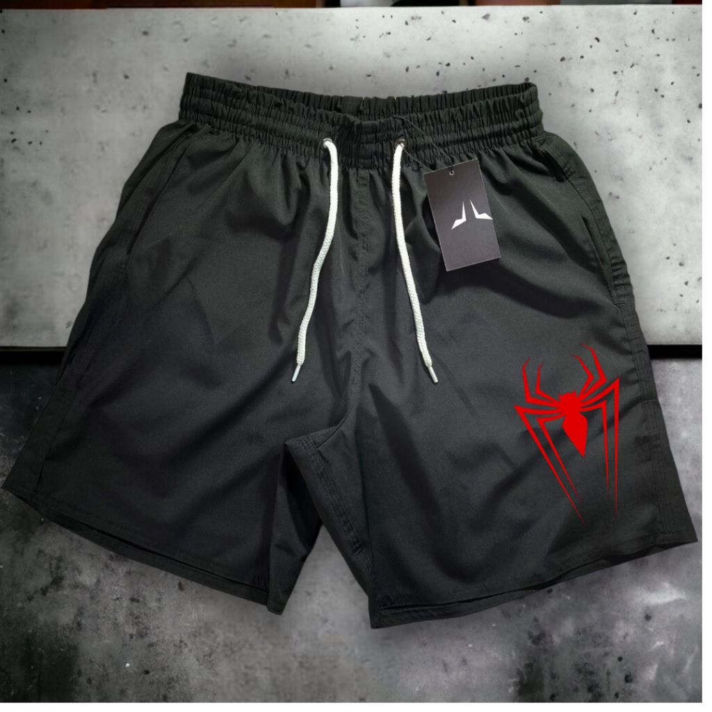 Bermuda Masculino Mauricinho Modelo Academia - Aranha 02 - Esportivo Ideal para lazer praia e esportes Promoção Verão