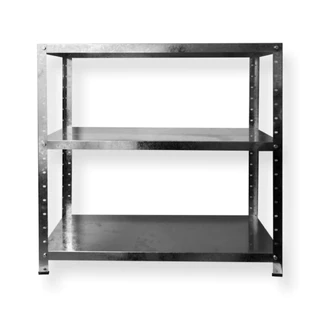 Estante Aço prateleira de aço industrial media 3 Bandejas Tripartida 77cm x 77cm x 30cm