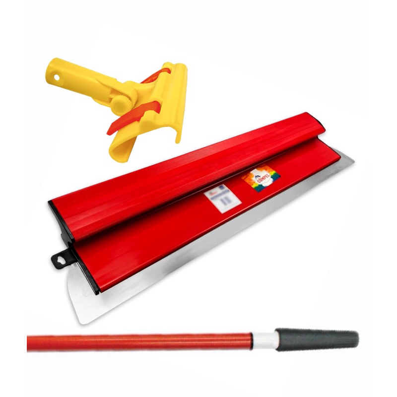 Desempenadeira Berox Lâmina Flexível em Aço Inox 60cm + Suporte ...