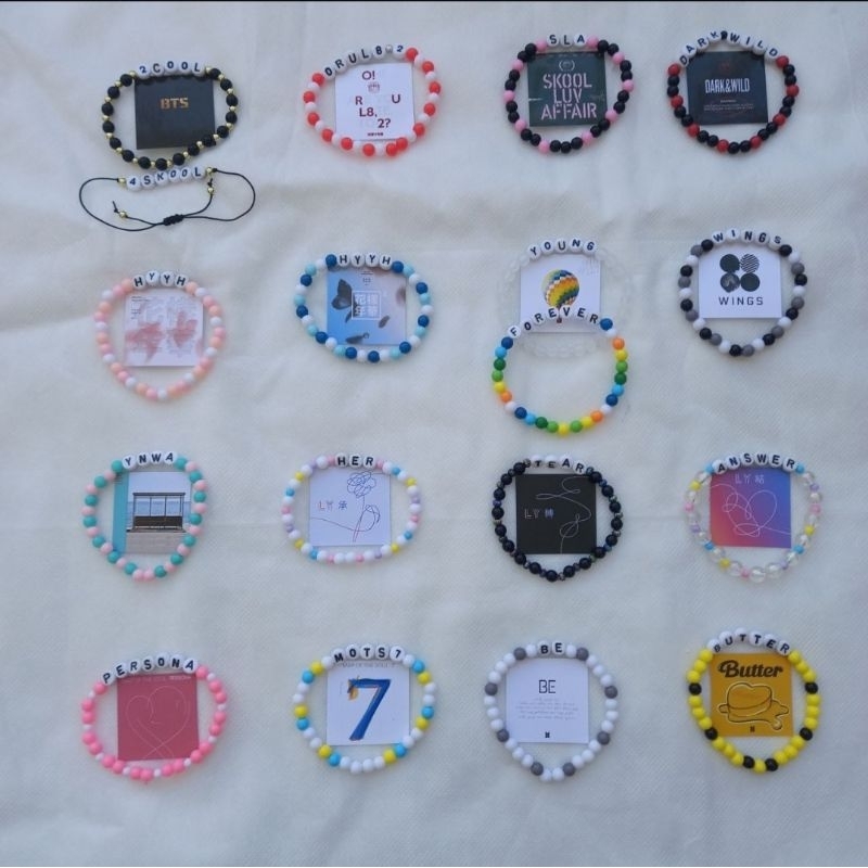 Coleção de pulseira BTS álbuns | Shopee Brasil