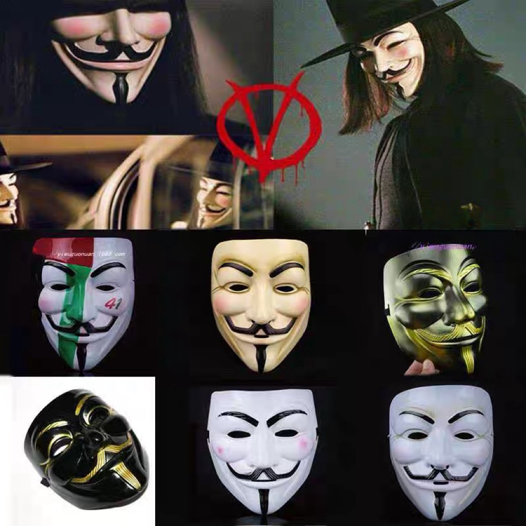 KIT 12 Máscara Anonymous V de Vingança C/Elastico ( zw-50093 KIT 12 Máscara Anonymous V de Vingança C/Elastico ( zw-50093