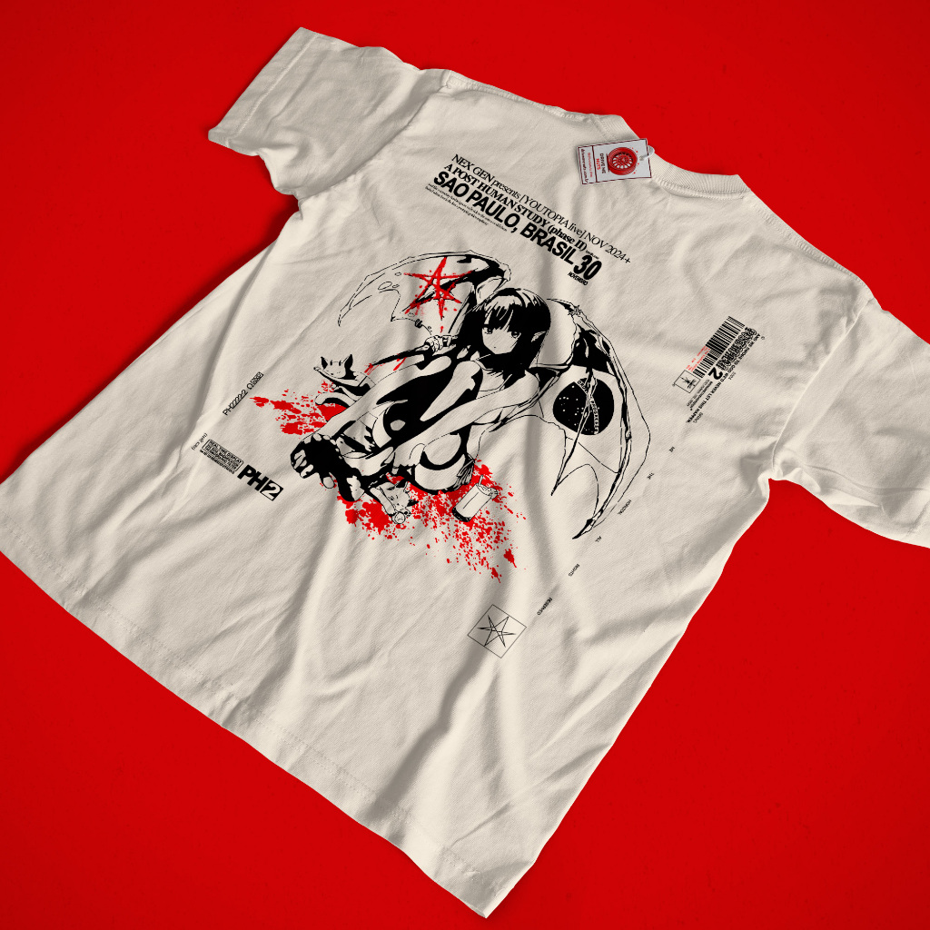 Camiseta Bring me The Horizon Tour Brasil Anime + Show Preta Off-white ...