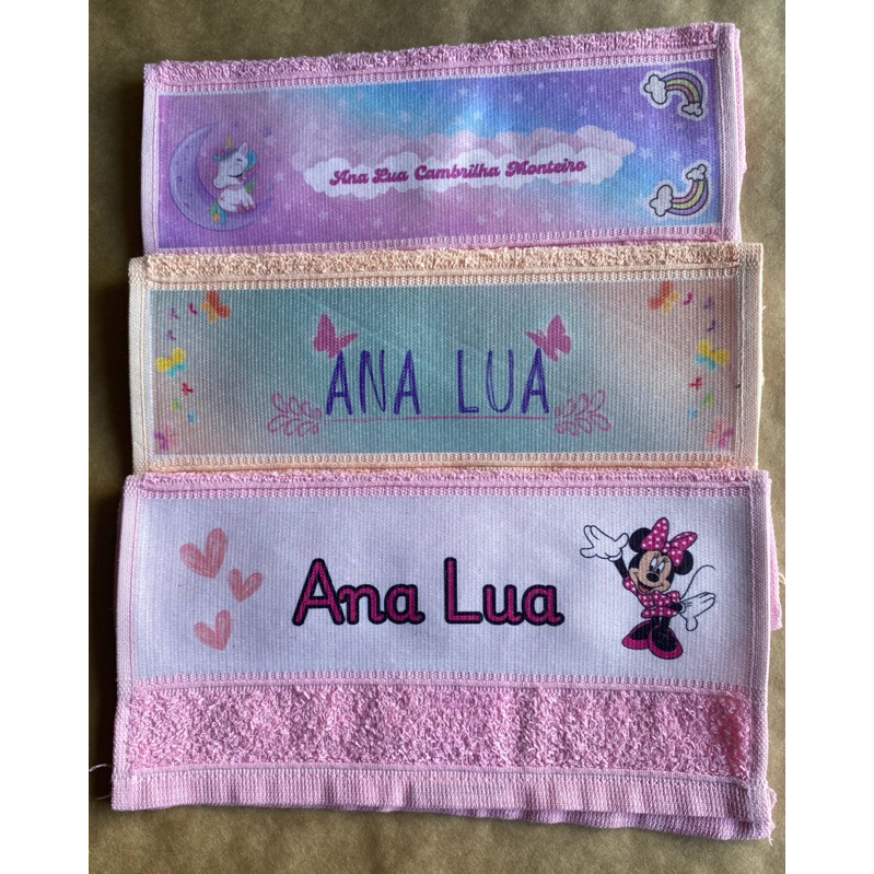 Kit de 5 Toalhas de Boca Personalizadas | Shopee Brasil