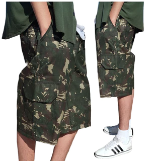 Bermuda Cargo Sarja StreetWear M ao G1 e G2 Plus Size Camuflado