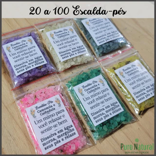 20 a 100 Escalda-Pés COM Etiqueta - Puro Natural - SPA de Pés - Mimo Clientes - Lembrancinha - Relaxar os pés