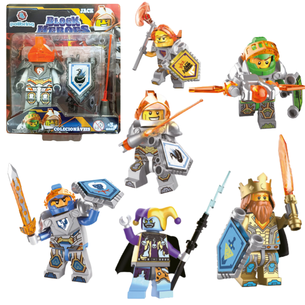 Brinquedo Blocos De Montar Block Heroes Missão Medieval | Shopee Brasil