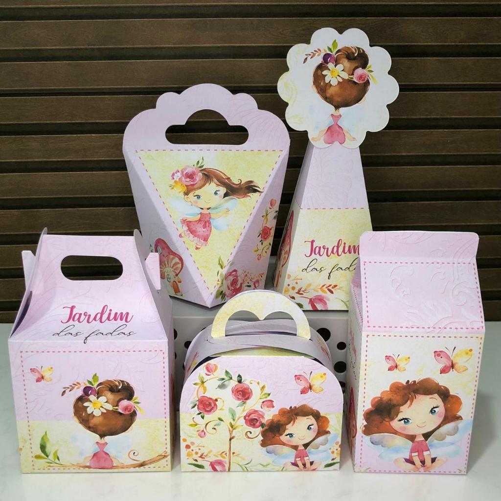 20 Caixinhas FADINHA / JARDIM DAS FADAS - Caixinhas personalizadas para ...