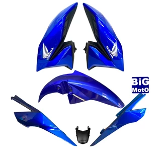 Par Aba do tanque CG Titan160 2022/2023 Azul Twister com Complemento + Paralama + Rabeta