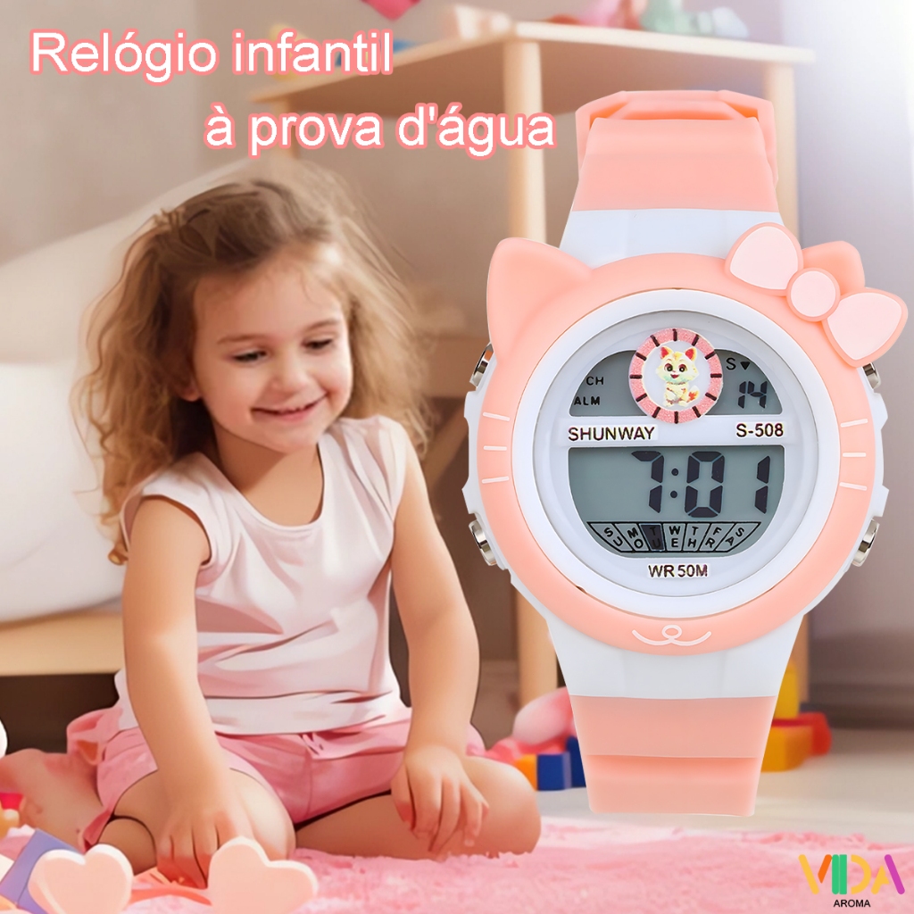 Relógio De Pulso Infantil À Prova D'água Eletrônico Relógios Esportivo ...