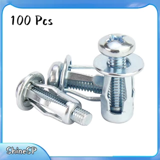 100 Pcs Parafuso De Expansão Porca De Chapa De Ferro 4x20mm Alta Qualidade