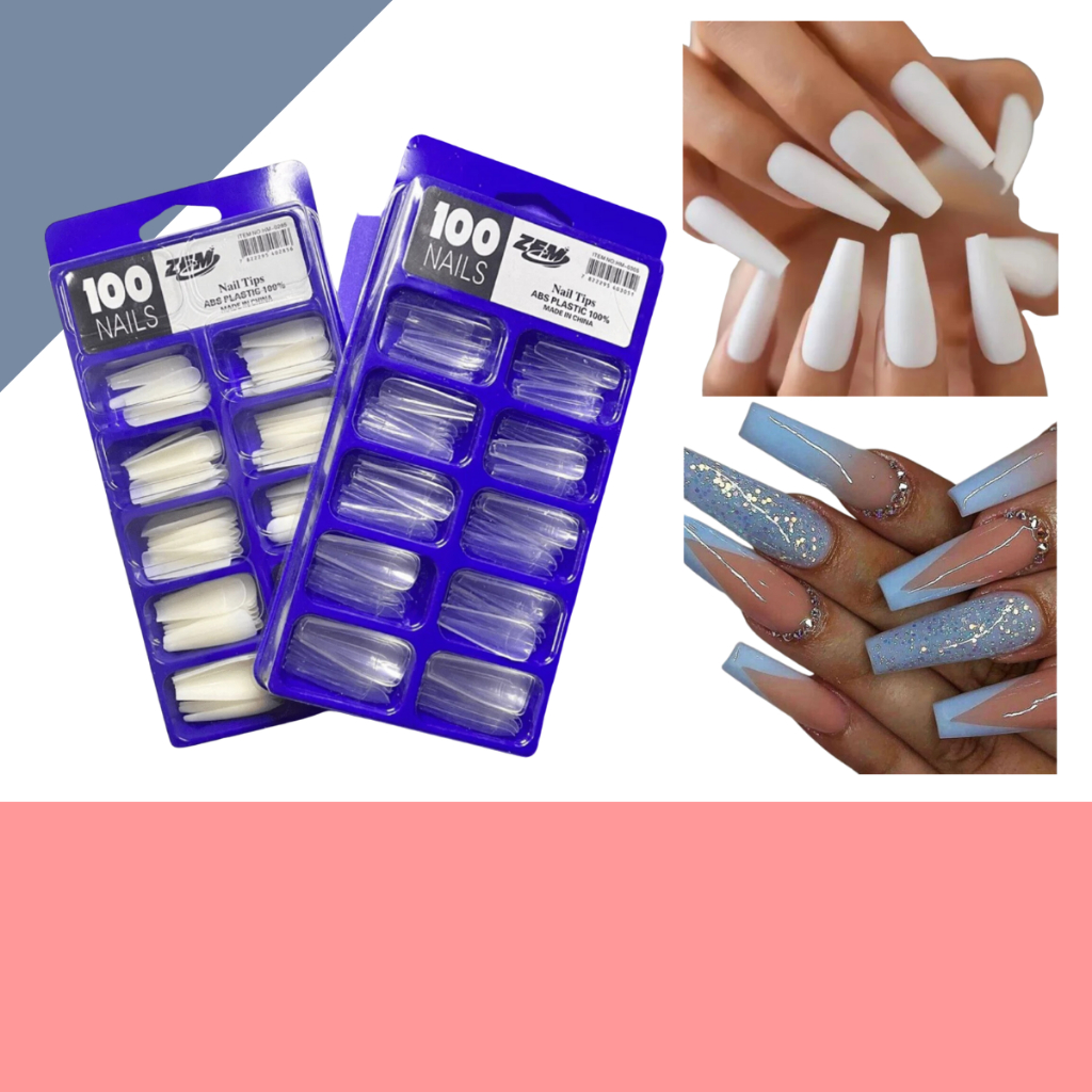 KIT 500 UNHAS POSTIÇAS BAILARINA NATURAL REALISTA | Shopee Brasil