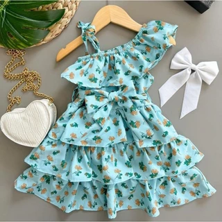 VESTIDO EM CAMADAS FEMININO MODA INFANTIL MENINA