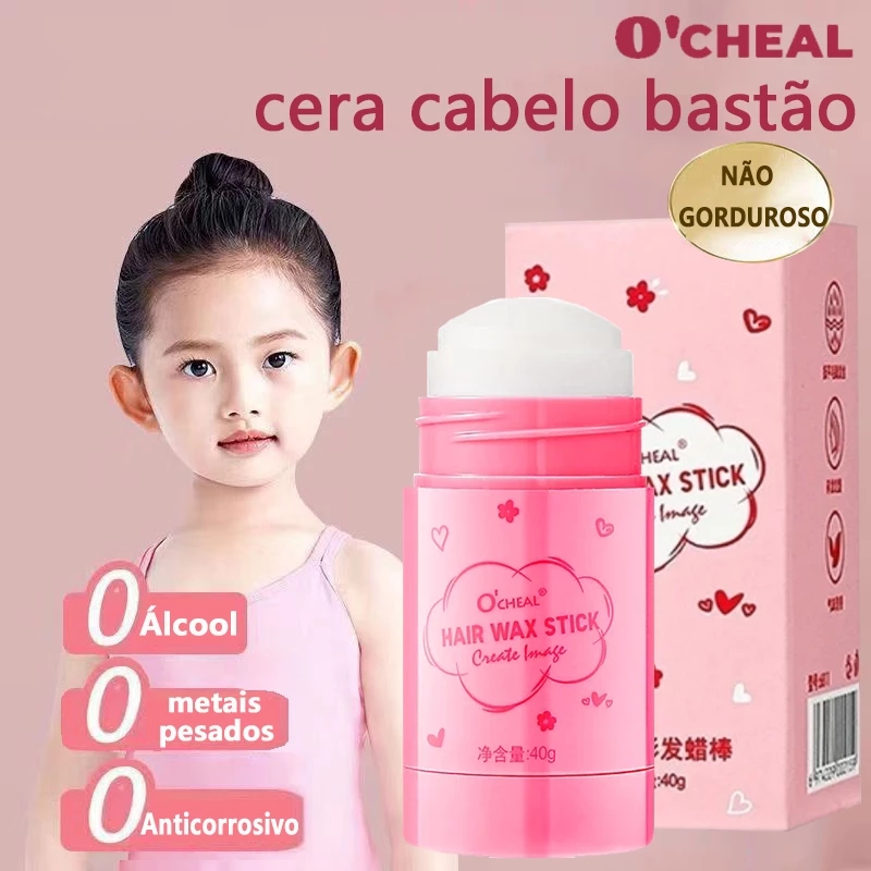 40g cera de cabelo profissional em bastão de cera de cabelo de estilo rápido para homens, mulheres e crianças