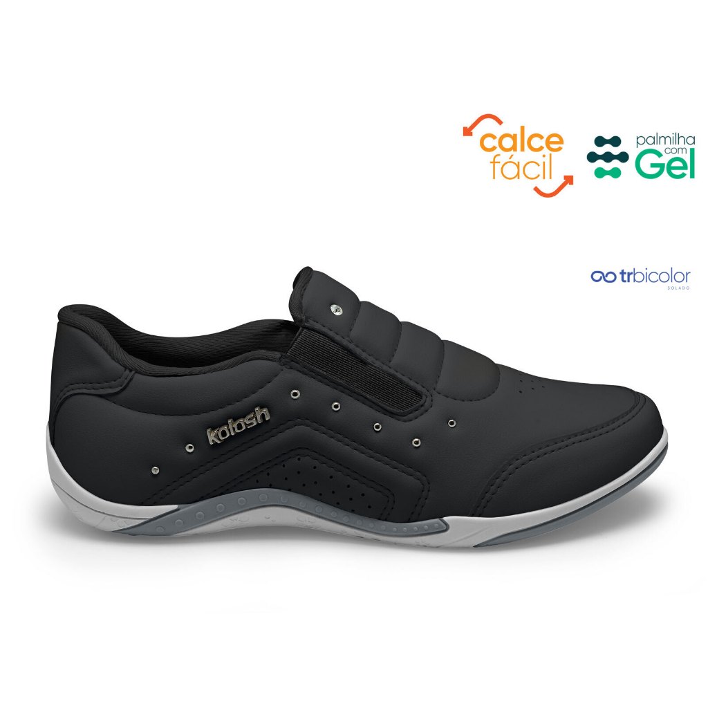 TÊNIS FEMININO SLIP ON CALCE FÁCIL PALMILHA GEL KOLOSH C1296A