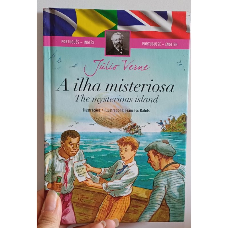 Livro A ilha misteriosa - Júlio Verne (Inglês-Português) | Shopee Brasil