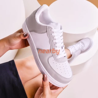Tênis Masculino Branco Casual Confortavel Leve Solado Macio
