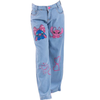 Calça jeans folgada wide leg pantalona infantil juvenil menina