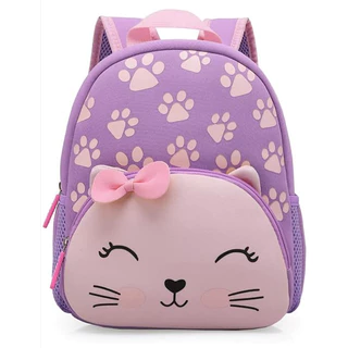 Mochila Infantil c/Alça de Segurança p/ Passeio Rena-Gatinha Bebe Rosa Claro Meninas E Meninos