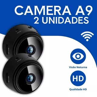 Kit 02 Cameras A9 HD Visão Noturna Wifi Câmera  Sem Fio Vigilância e Segurança-1080P em Oferta na Shopee