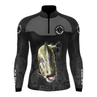 Camisa Blusa de Pesca Tambaqui com Proteção Solar Uv50+ Tamba Cinza Play Pesca
