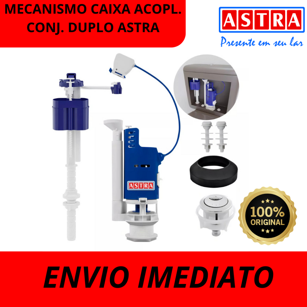 Kit Completo Mecanismo Caixa Acoplada Duplo MDU2/R Astra | Shopee Brasil
