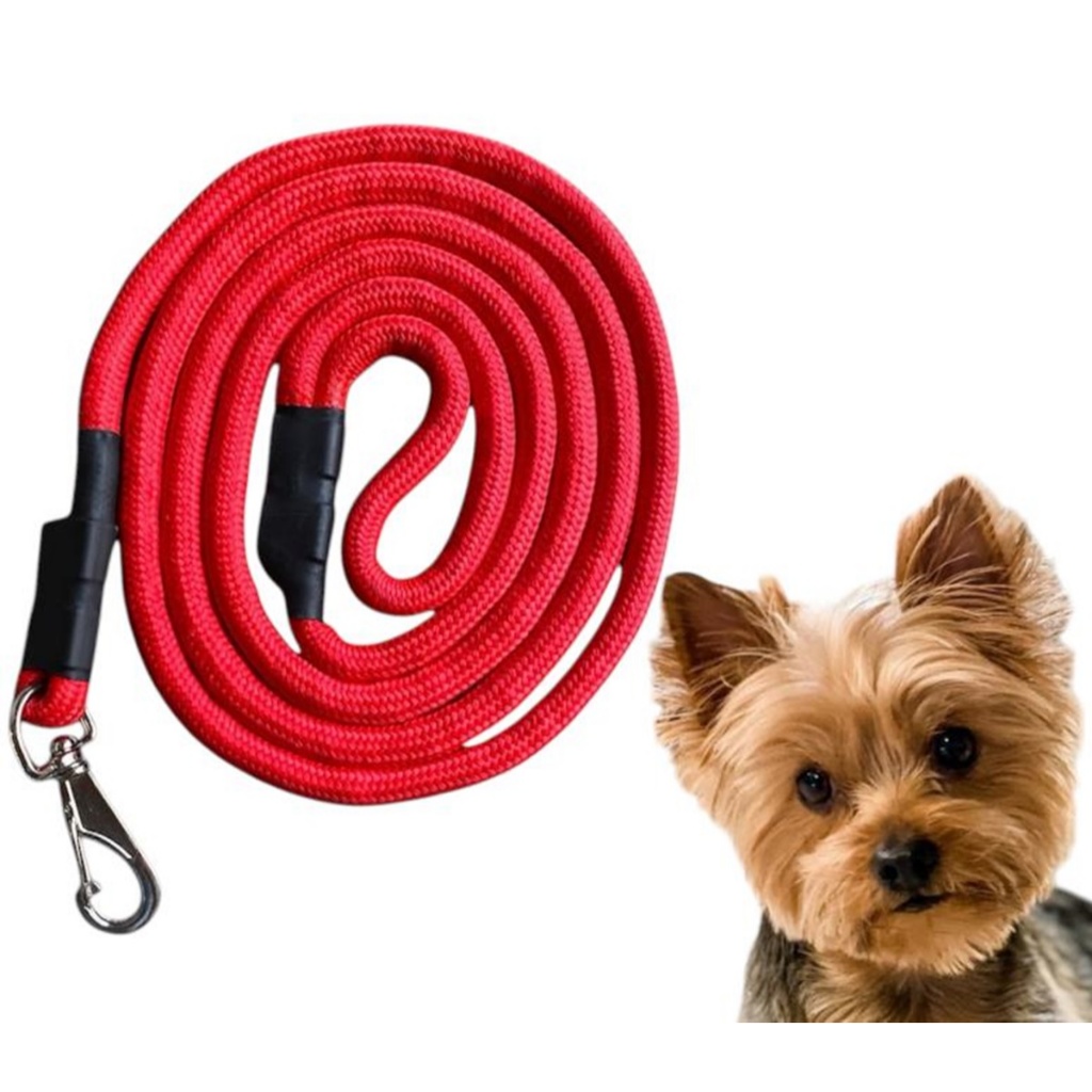 Guia Para Cachorro Longa 2 Metros Reforçada Vermelha | Shopee Brasil