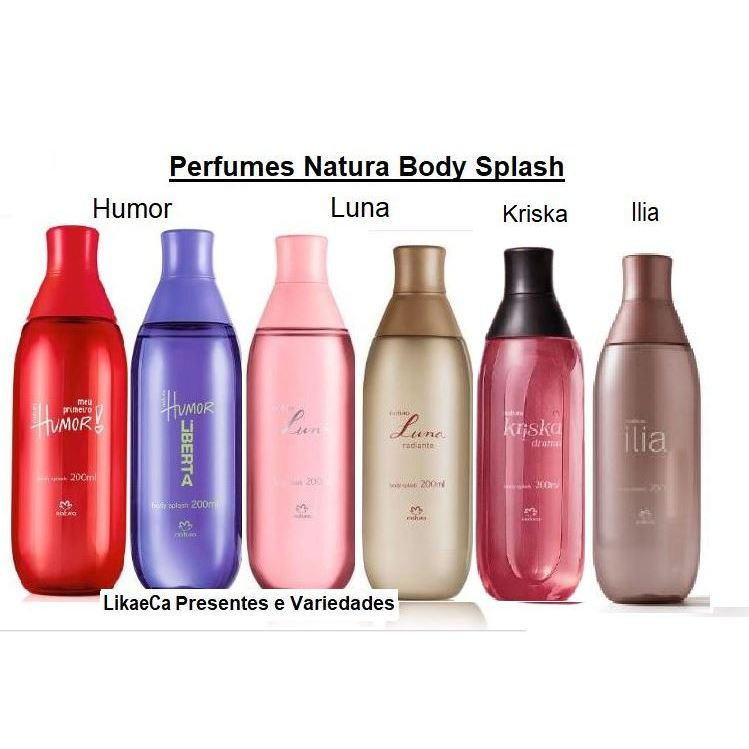 Luna ou Humor ou Kriska ou Ilia Perfumes Natura Body Splash pós banho ...
