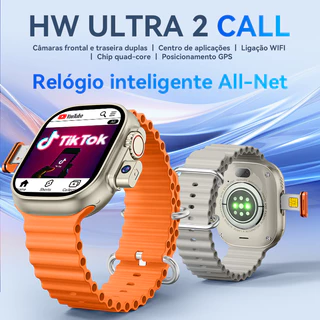 Relógio Smartwatch Hw Ultra 2 Call Com Câmera E entrada para Chip 5g/WIFi e Bluetooth Redes sociais, esportes NFC