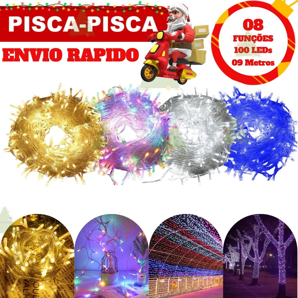 Pisca Pisca Led Decoração para Árvore de Natal a Prova De Água 110v ...
