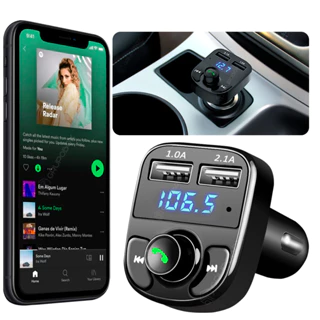 Receptor Adaptador Bluetooth Automotivo MP3 Car Player Transmissor FM USB em Oferta na Shopee