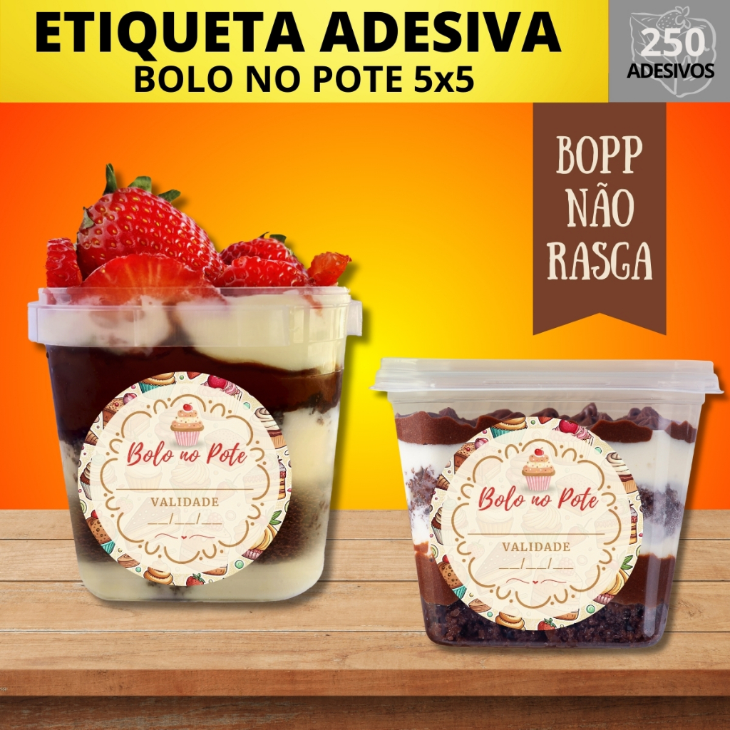 Kit 250Tags Adesivas para Bolo no Pote etiqueta auto-adesivas medidas ...