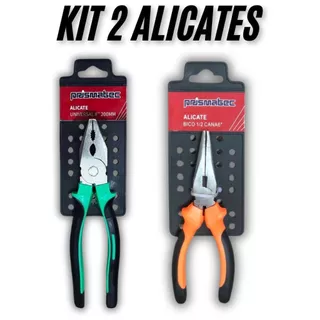 Kit Alicates Bico Meia Cana 6" e Universal 8"