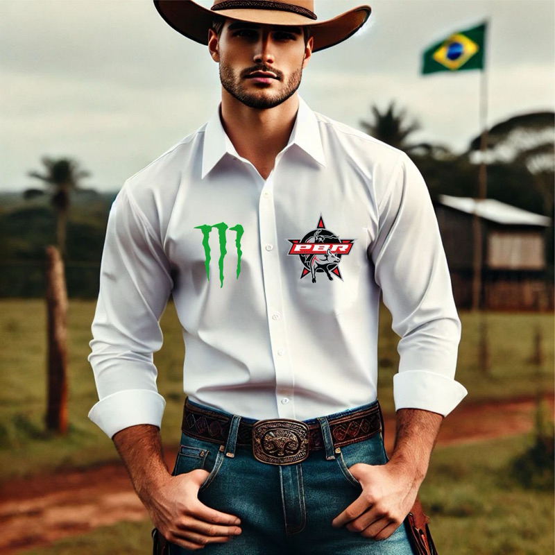 Camisa Country Rodeio Pbr Monst | Shopee Brasil