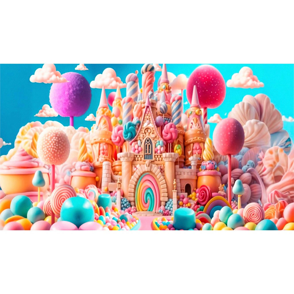 Painel de Festa em Tecido Sublimado - Doceria | Shopee Brasil