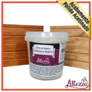Cera de abelha Madeira / Marcenaria Pronta Para Uso 350 g - Acabamento Polido - Para Gamelas, Tabua de Carne, Móveis +