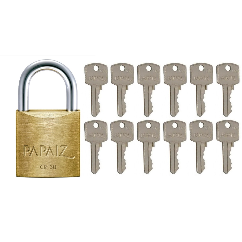 Cadeado Original Papaiz 30mm Latão Aço reforçado