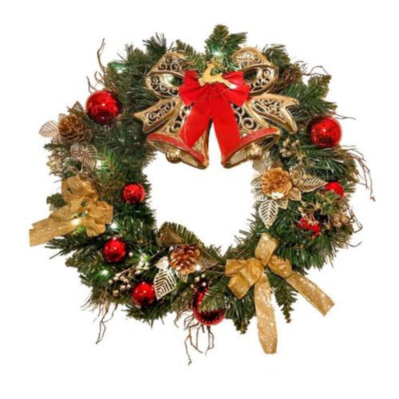 guirlanda de natal decorativa Premium porta e parede dimensões 40x40