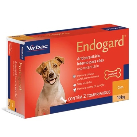 Endogard Vermifugo Cães 10 Kg Caixa 2 Comprimidos Virbac