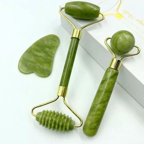 Kit Rolo Massageador Jade com 3 Pçs