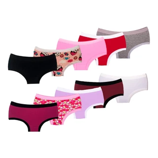 Kit 10 Calcinhas Infantil Juvenil Algodão Kids Moda Íntima Infantil em Oferta na Shopee