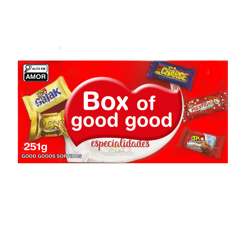 Adesivo Box of Good good tamanho da caixa real meme para surpresas(somente adesivo nao acompanha a caixa do produto)